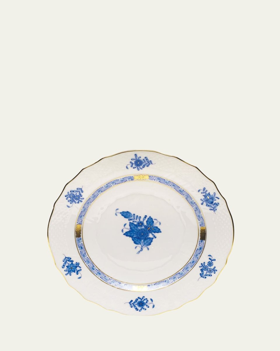Blue Chinese Bouquet Salad Plate